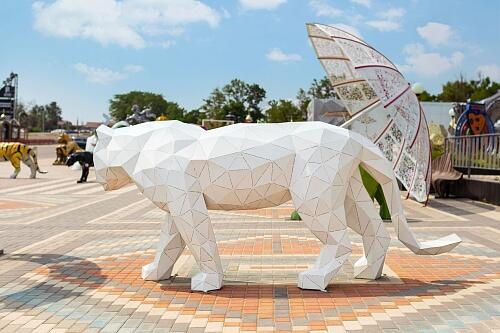 Полигональная фигура &amp;quot;Тигр альбинос2