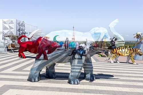 Полигональный Слон с аэрографией 