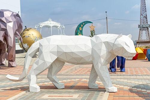 Полигональная фигура &amp;quot;Тигр альбинос2