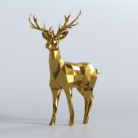Олень полигональный