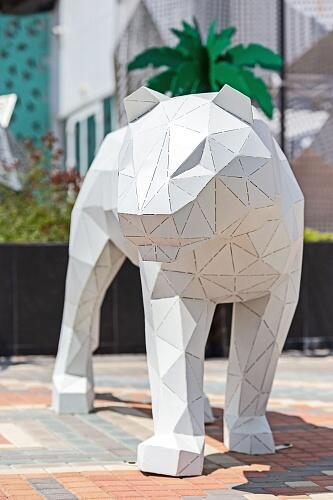 Полигональная фигура &amp;quot;Тигр альбинос2