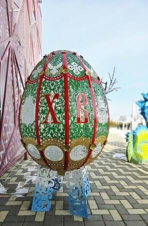 Арт-объект "Пасхальное яйцо" (малое) с подсветкой