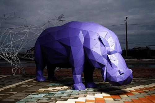 Полигональная скамья &amp;quot;Бегемот&amp;quot;